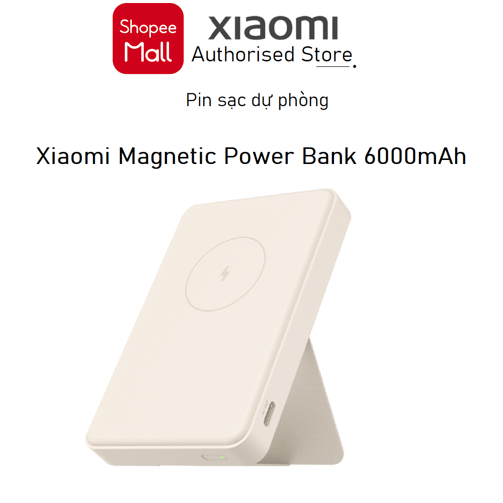 Pin dự phòng Xiaomi 6000mAh Sạc không dây 15W, Type C 18W - Hàng chính hãng