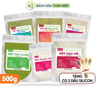 Bột Đậu Đỏ Bột Trà Xanh Nguyên Chất Và Mix BÁCH MỘC 100% Organic Đắp Mặt Nạ Tắm Trắng