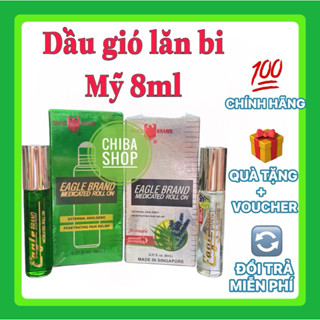 Dầu gió lăn bi Mỹ 8ml xanh, trắng Chính hãng- đầu lăn bi sắt