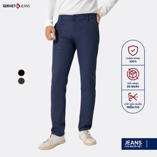 Quần Dài Nam GENVIET Chất Liệu Kaki Không Bai Xù, Quần Kaki Nam Công Sở Form Đứng Tôn Dáng D1103K8381