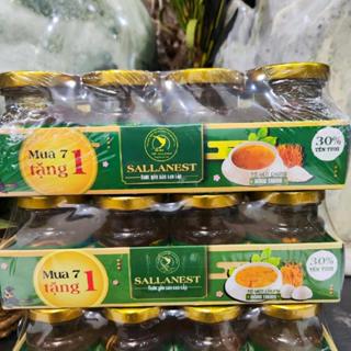  Combo 4 block Yến Sào Cao Cấp mỗi lốc 8 hủ Sallanest 30% chưng đông trùng hạ thảo,đường phèn yến tươi trẻ em . 