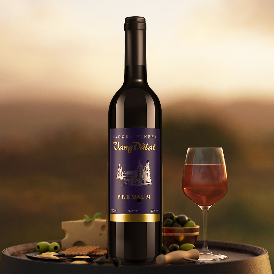 Vang Đàlạt Premium Red Wine Ladofoods 750ml