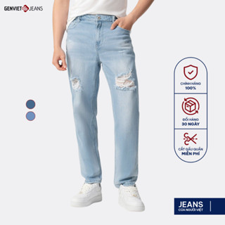 Quần Dài Nam GENVIET Chất Jean Dáng Col Thụng Trẻ Trung, Quần Jean Nam Form Col Thoải Mái Năng Động T1104J8517
