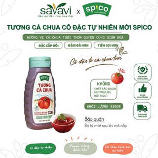Tương Cà Chua Tự Nhiên Không chất bảo quản SPICO Brix 26 cô đặc từ cà chua tươi | Chai 430gr