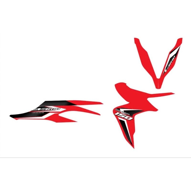 tem rời vario 150 đỏ đen, tem cao cấp siêu bền