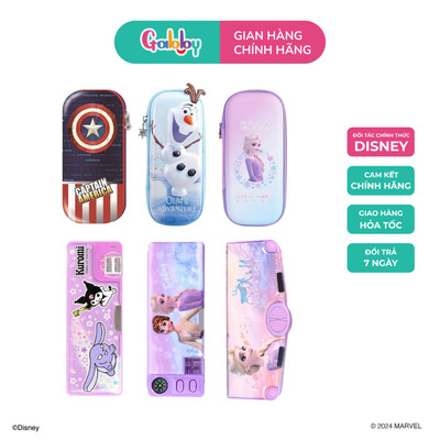 Hộp Đựng Bút Ngăn Rộng Chống Thấm Nước Họa Tiết Disney Cho Bé Nhiều Mẫu