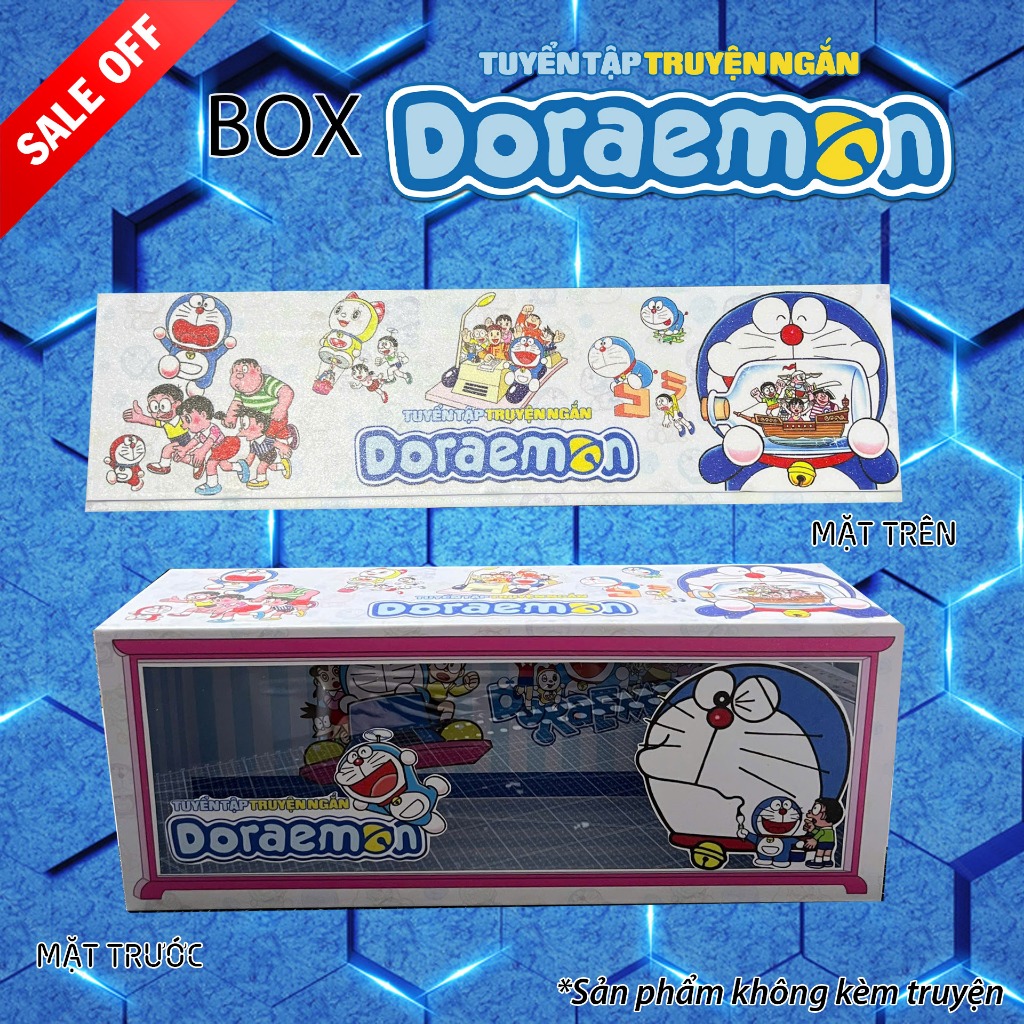 Box hộp đựng truyện Doraemon truyện ngắn [KHÔNG KÈM TRUYỆN] để vừa 45 tập