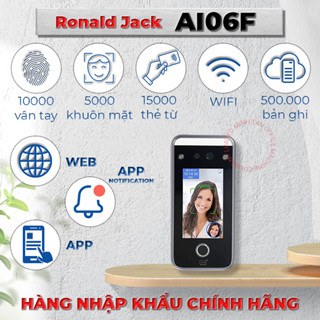  Máy Chấm Công Khuôn Mặt Thẻ Từ Quản lý qua Web và App Ronald Jack AI06F 