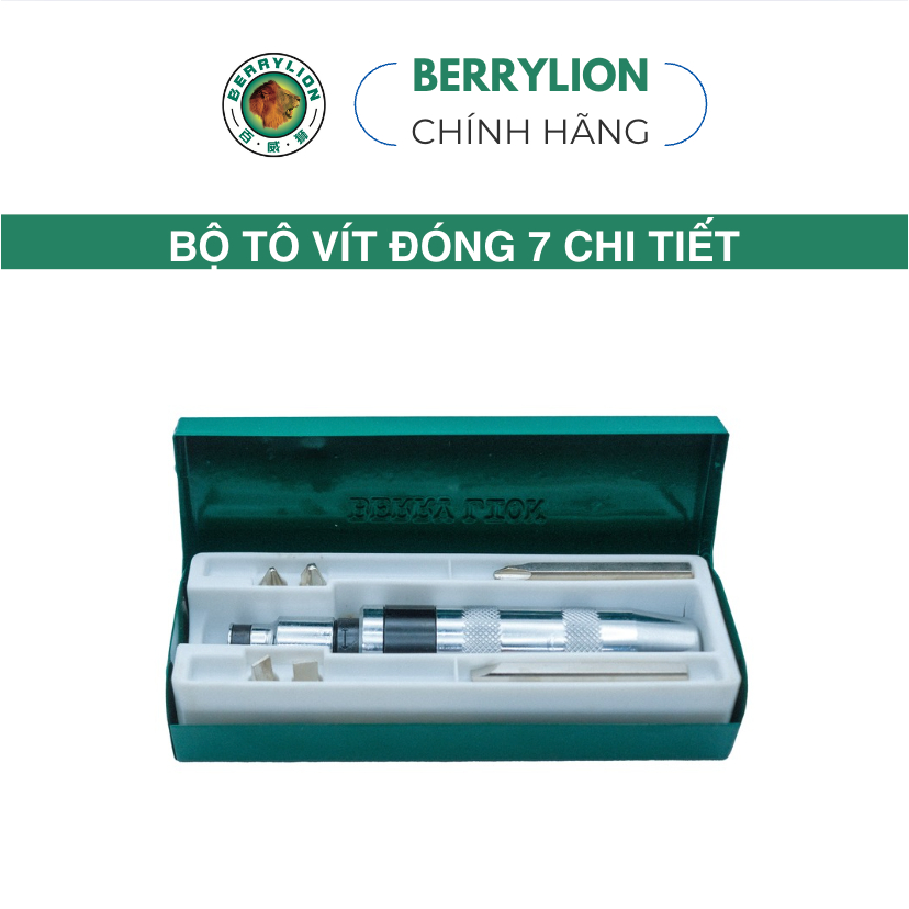 Bộ Tô Vít Đóng 7 Chi Tiết BerryLion Chất Liệu Thép CVR Cao Cấp
