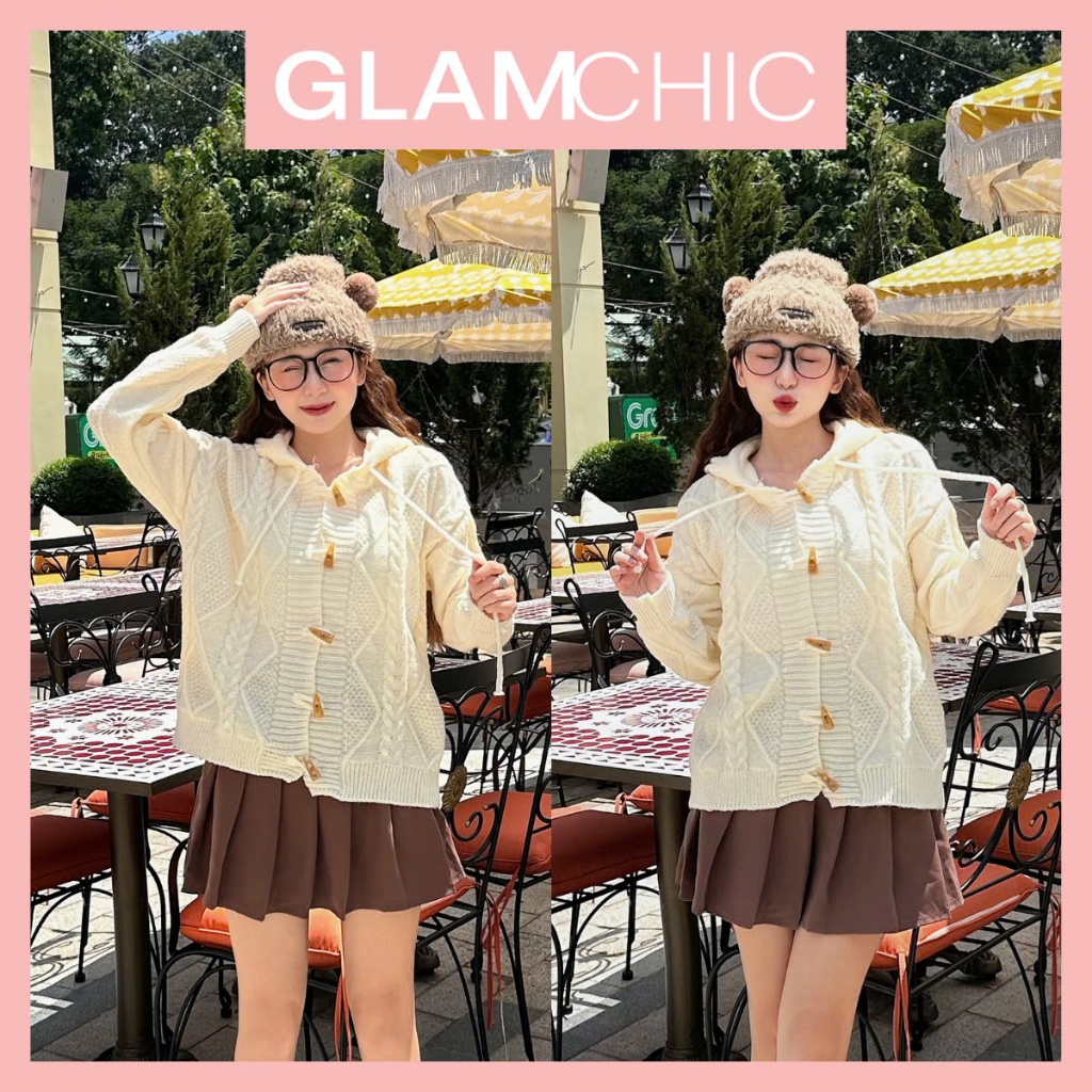 Áo Len Nữ  Nikaru Cardigan Có Cúc Dễ Thương, Áo Cardigan Nữ Vải Len Lông Thỏ Thu Đông Glamchic | BigBuy360 - bigbuy360.vn