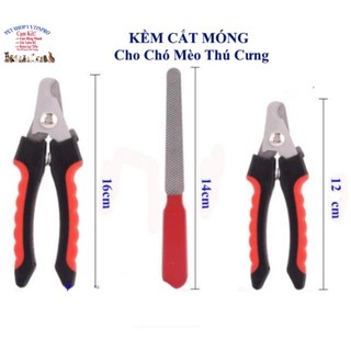 Kềm cắt móng kiểu thẳng kèm dũa cho Chó Mèo Thú Cưng Pet Chất liệu thép không gỉ Bền chắc