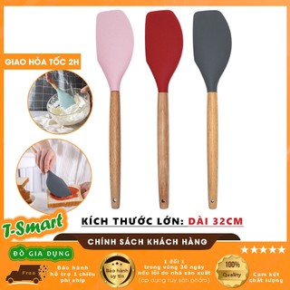  Phới Vét Bột Spatula Dạng Dẹt Silicone Cứng Cáp - Làm Bánh Tiện Lợi,Đa Năng An Toàn Chịu Nhiệt Cao 