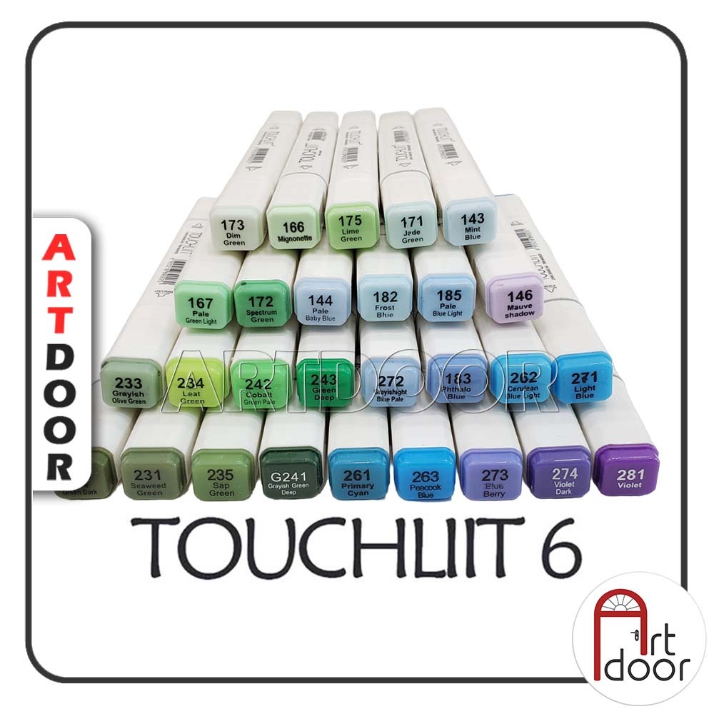 [ARTDOOR] Bút marker TOUCHLIIT 6 (số 121~293) diễn họa kiến trúc, đô thị, đồ án nội thất