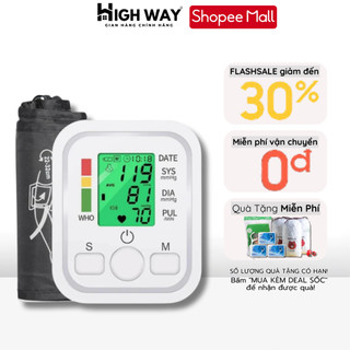 Máy Đo Huyết Áp HIGHWAY Phiên Bản Cao Cấp, Đo Nhịp Tim Điện Tử Bắp Tay Tự Động Chuẩn Xác