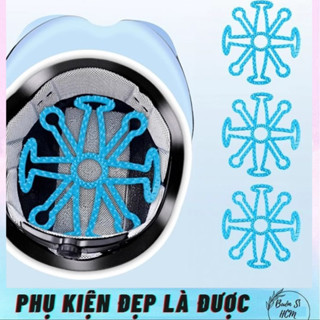 Miếng lót mũ bảo hiểm silion 8 nhánh thoáng khí,chống biến dạng bên trong.Miếng lót đệm bảo vệ đầu#