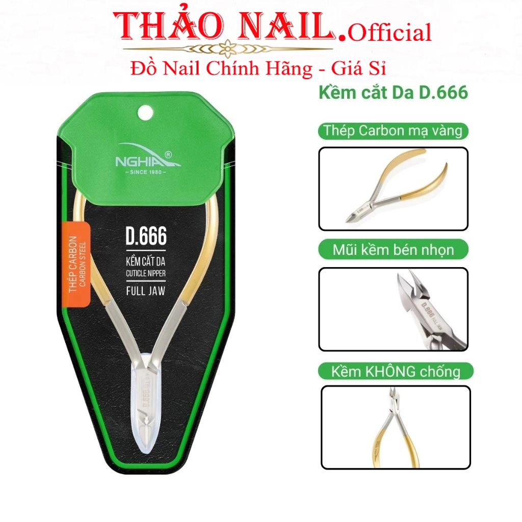 Kìm cắt da Kềm Nghĩa thép D666 Chính Hãng