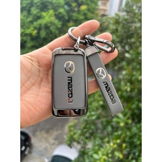 Ốp khoá xe,móc khoá xe,bảo vệ chìa khoá xe Mazda Cx5 2023_2024,Cx30,Cx8,Mazda 2 bằng hợp kim và da cao cấp 