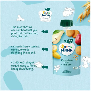 Hoa quả nghiền Fruto Nga cho bé từ 6 tháng