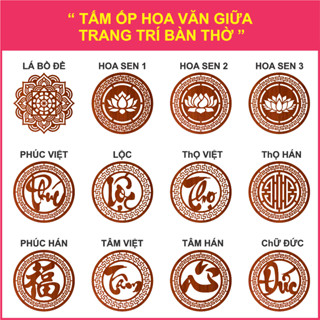 Tấm ốp hoa văn giữa trang trí bàn thờ, gỗ mdf chống ẩm phủ melamin 2 mặt cao cấp