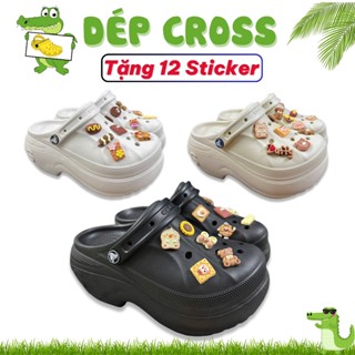  Dép Cross Band Mega Crush Clog Dép Nữ Cao 9cm Sục Nữ Đế Cao Dép Sục Thời Trang Êm Ái   CAO GÓT L2   