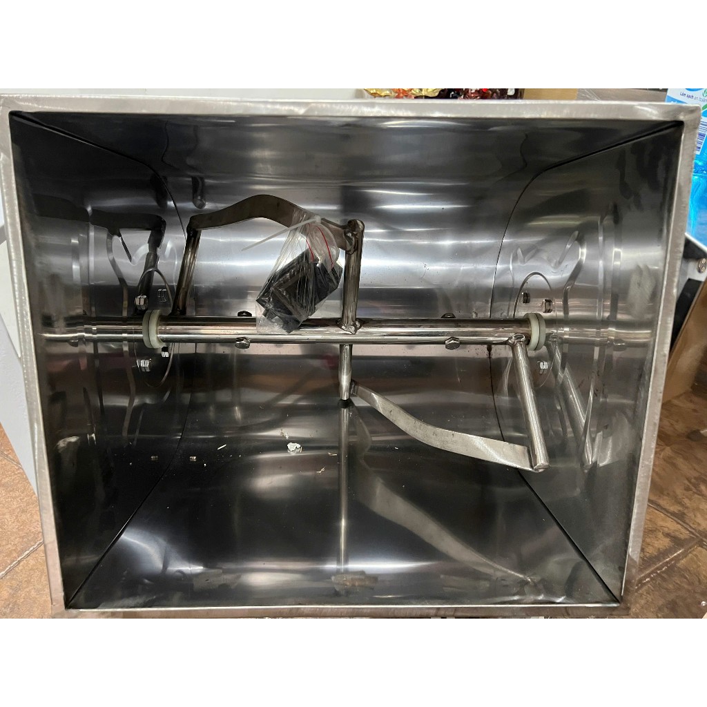 Máy Trộn Thức Ăn, Trộn Hạt ,Máy Trộn Cám, Công Nghiệp INOX - Máy Trộn Bột Nằm Ngang, Công Suất Cao, Bảo Hành 12 Tháng