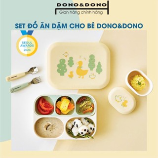 Bộ khay ăn dặm Silicon bạch kim cao cấp cho bé từ 6 tháng, đế hít siêu chắc ngăn rơi đổ, thiết kế hiện đại, đẹp mắt