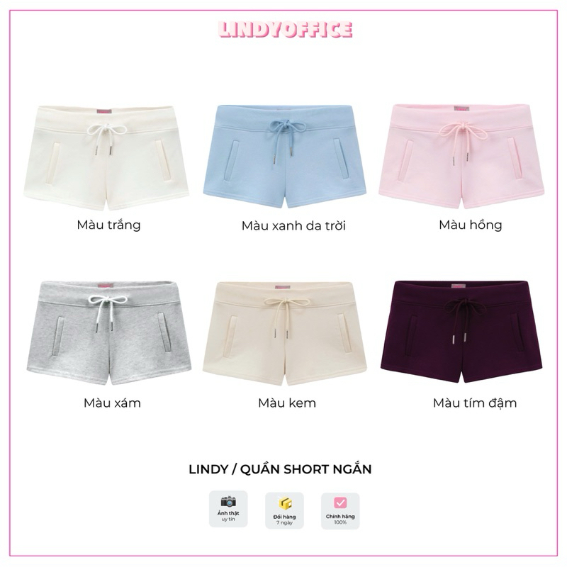 LINDY / Quần Short Ngắn - Cạp Trễ - Chất Liệu 100% Cotton Women Nữ Pants