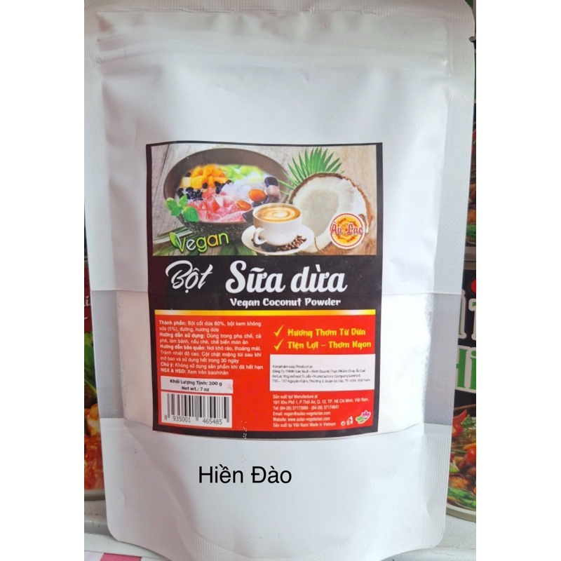 Bột Sữa Dừa Thuần Chay 200gr Âu Lạc