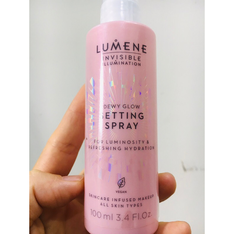 Xịt khóa lớp trang điểm Lumene Invisible Illumination Dewy Glow 100ml