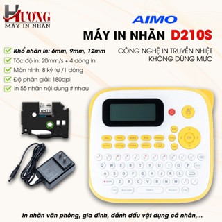  Máy In Nhãn Để Bàn D210S In Nhãn Ghi Chú Trong Gia Đình Văn Phòng I Đi kèm 1 cuộn nhãn 12mm 