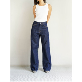 Quần Jeans Suông Ống Đứng Cổ Điển màu Xanh Đậm | The Perfect Vintage Straight | White On Denim