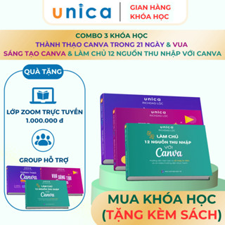 Combo 3 Khóa học + Tặng FREE 3 cuốn sách Canva