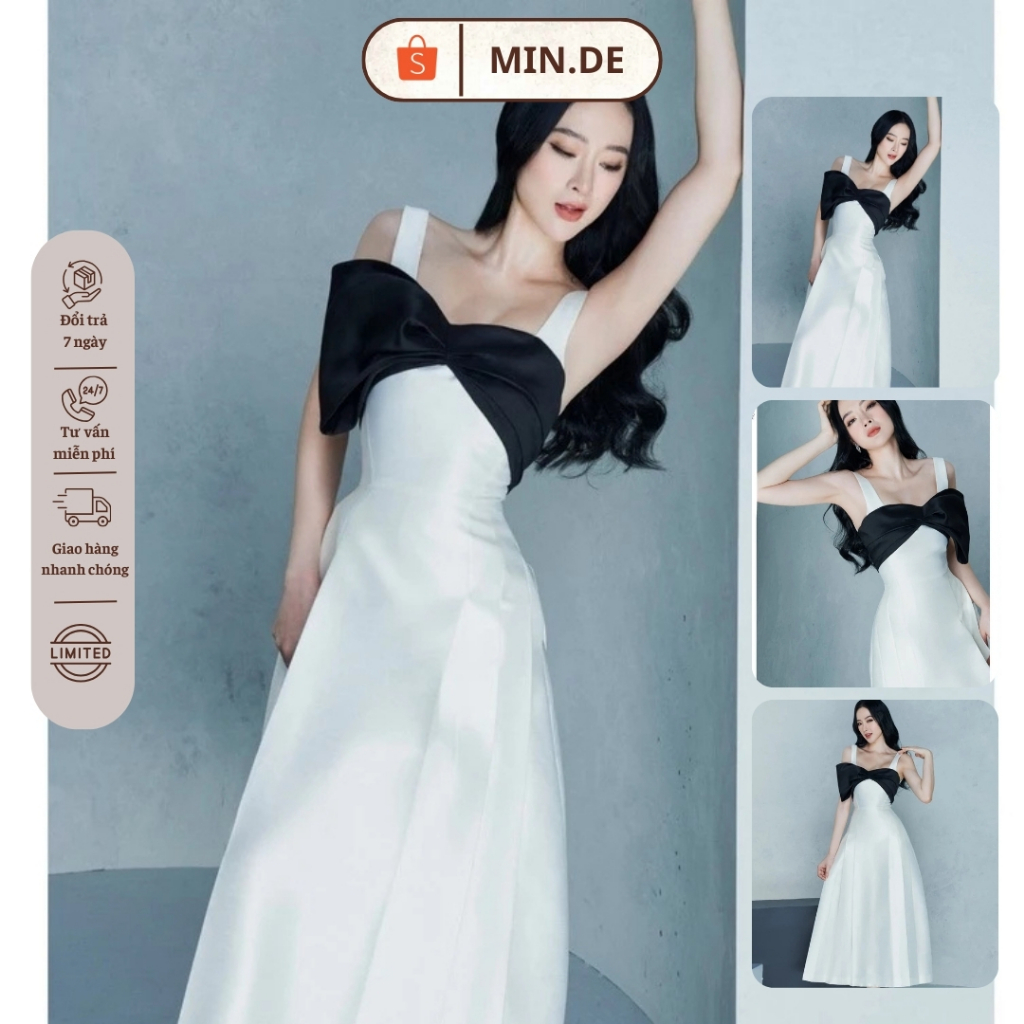 Đầm Midi Hai Dây Đính Hoa LANE JT -  LANEJT-53