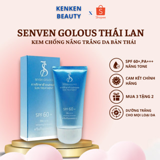  Kem chống nắng trắng da SEVEN GOLOUS 60g hàng Nội Địa Thái Lan với SPF 60+ PA++++ da sáng rạng rỡ 