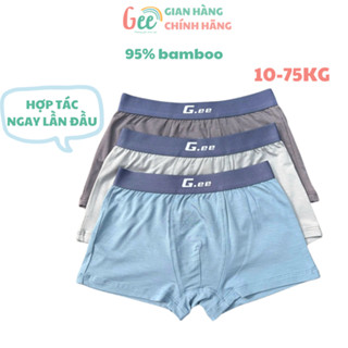 Set 3 quần sịp bé trai Gee size 10-75kg hàng VN, vải sợi tre, sợi sồi mềm mịn mát, thấm hút mồ hôi, kháng khuẩn, khử mùi