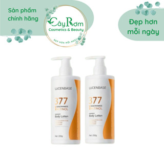[Combo 2 chai] Dưỡng thể Body Niacinamide 377 LUCENBASE 250g hỗ trợ dưỡng trắng và làm mịn da Cây Rơm Cosmetics