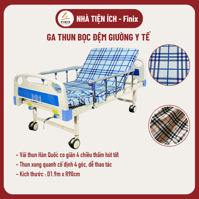 Ga giường bệnh y tế, ga trải giường thun lạnh, drap trải giường, phụ kiện giường bệnh viện, giường b