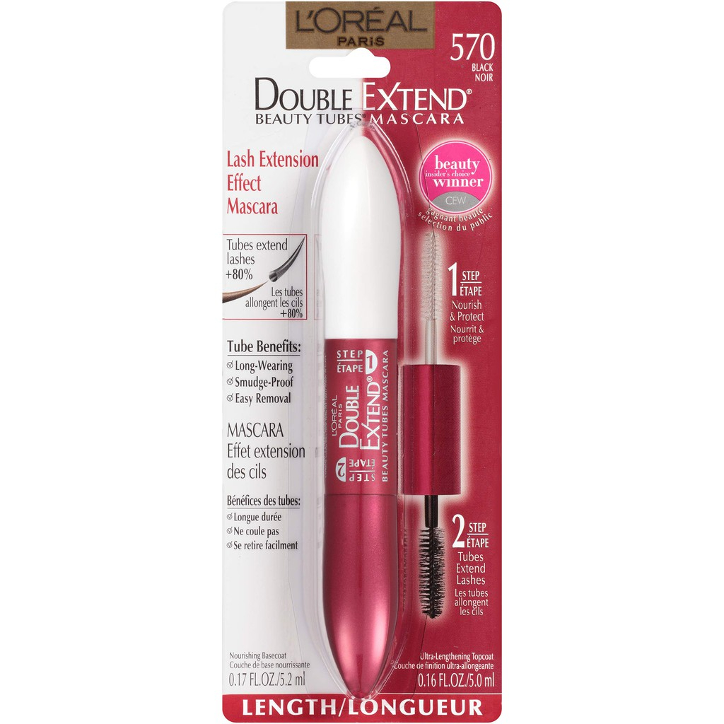 MASCARA 2 ĐẦU LOREAL PARIS DOUBLE EXTEND BEAUTY TUBES