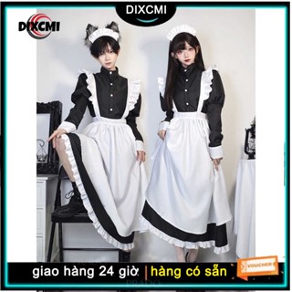 Nhật Bản Bộ trang phục hầu gái Lolita đầy đủ cho phụ nữ Trang phục hầu gái Lolita Đồng cosplay Halloween Vải cao cấp