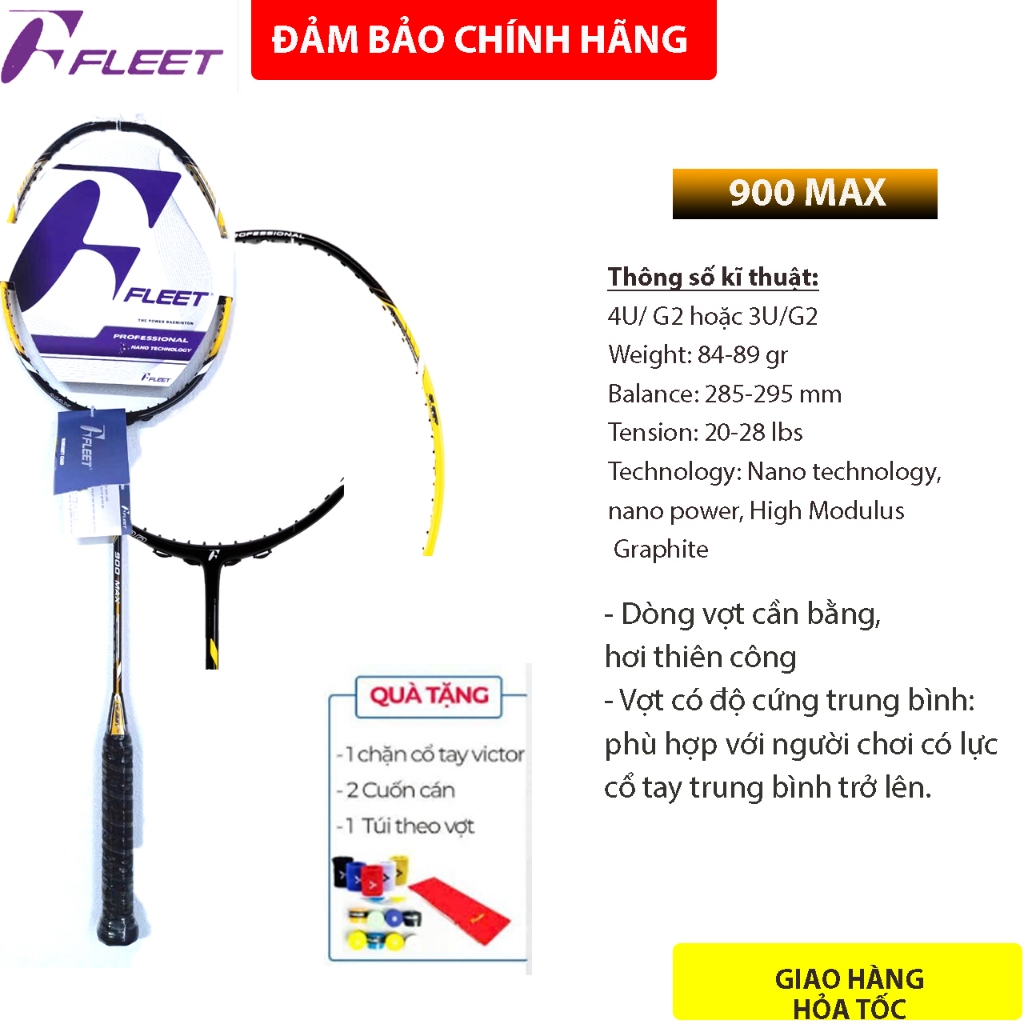 Vợt cầu lông Fleet Max 900- chính hãng