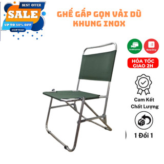  Ghế gấp gọn vải dù nhiều màu cho quán nước đi du lịch câu cá dã ngoại được chọn màu 