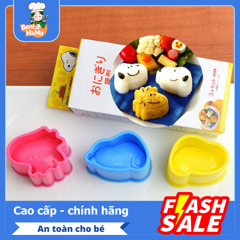 SET 3 KHUÔN ÉP CƠM BENTO SNOOPY