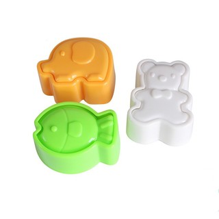 SET 3 KHUÔN ÉP CƠM CÁ GẤU VOI