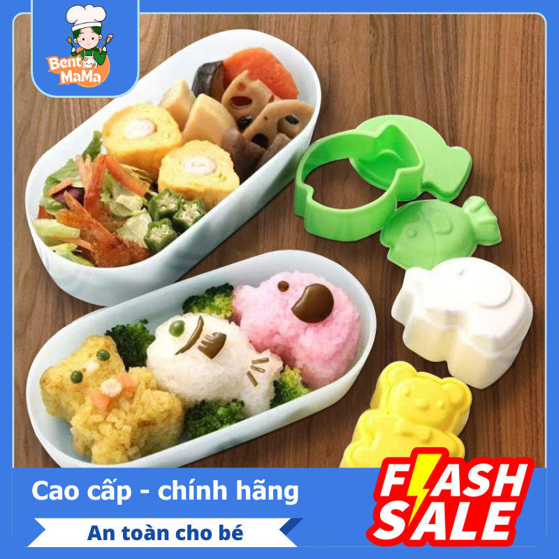 SET 3 KHUÔN ÉP CƠM CÁ GẤU VOI
