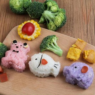 SET 3 KHUÔN ÉP CƠM CÁ GẤU VOI