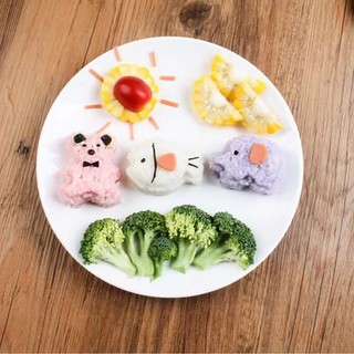 SET 3 KHUÔN ÉP CƠM CÁ GẤU VOI