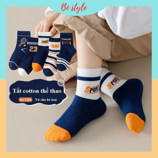  Tất trẻ em 1 - 12 tuổi tất chân cho bé trai bé gái cao cổ set 5 đôi vớ socks ấm áp mùa thu đông giá rẻ cute đẹpT02 