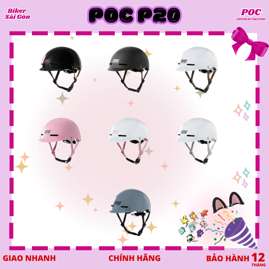 Nón Bảo Hiểm POC P20 (POC CREATION 1) Đi Xe Máy Đủ Size S, M, L - Nón Poc Biker Sài Gòn