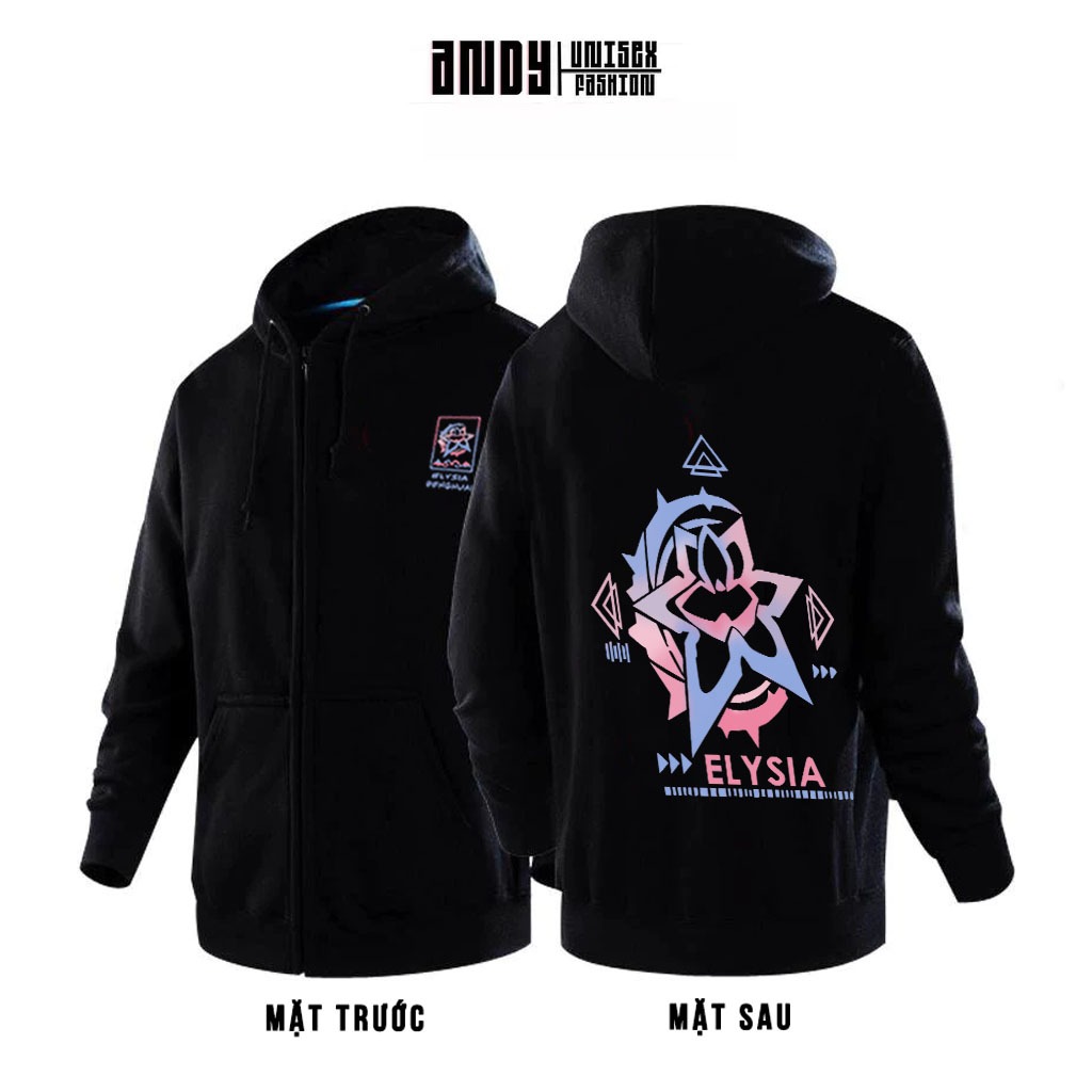 Áo Khoác - Hoodie Anime Honkai Impact 3 Elysia  |ANDY.UNISEX.FASHION