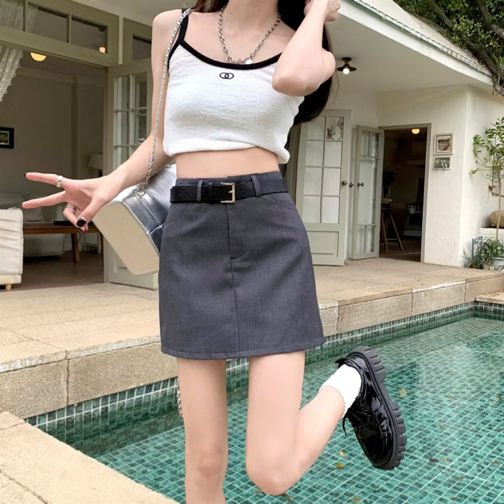 [Kèm Đai Lưng] Chân Váy Dáng Ngắn Chữ A BIGSIZE Có Quần Trong Chất Liệu Dày Dặn Siêu Đẹp V508 | BigBuy360 - bigbuy360.vn